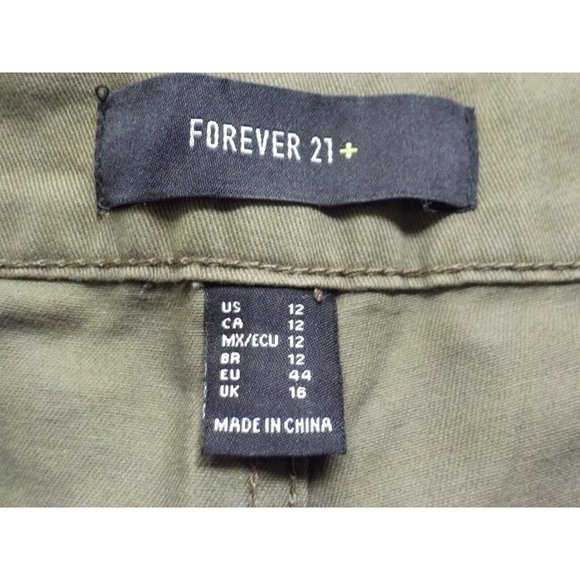 Forever 21 4 Pocket Cargo Pants Olive Green Elastic Cuff Womens (36x28) - Picture 6 of 6